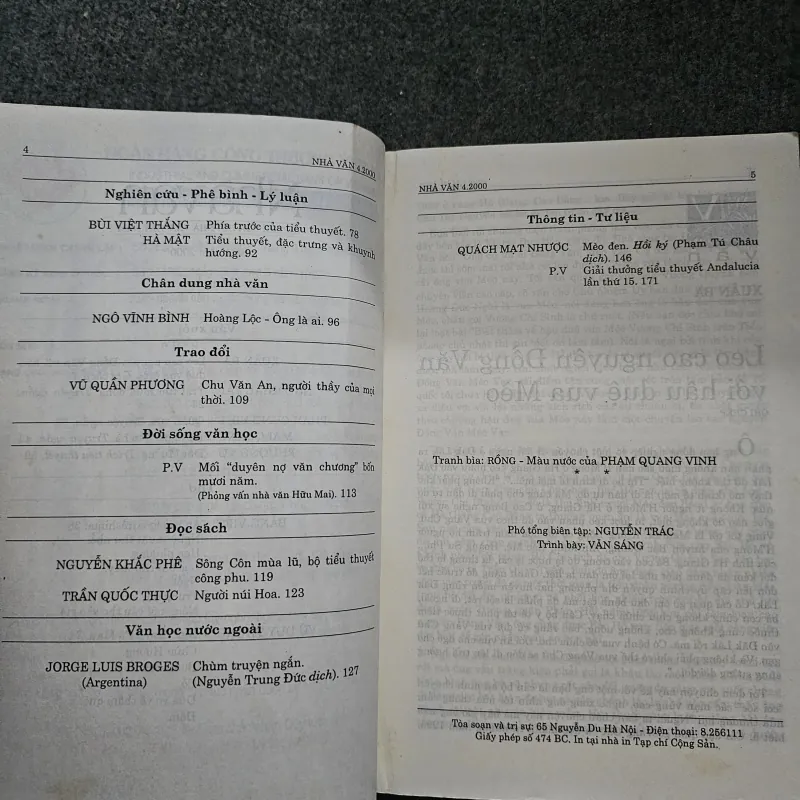 Tạp chí hội nhà văn việt nam số 4 - 2000 745358