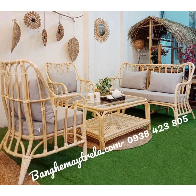 Sofa mây decor phòng khách 473816