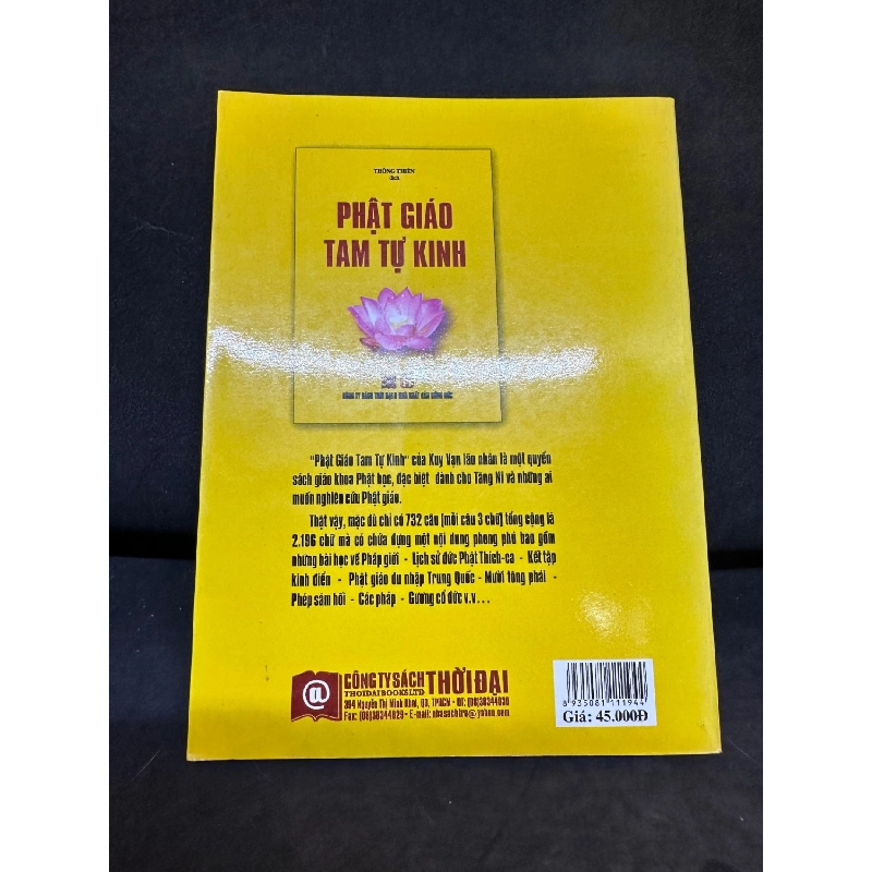 Phật Giáo Tam Tự Kinh, Thông Thiên , Mới 80% (Ố Nhẹ), 2013 SBM0609 916728