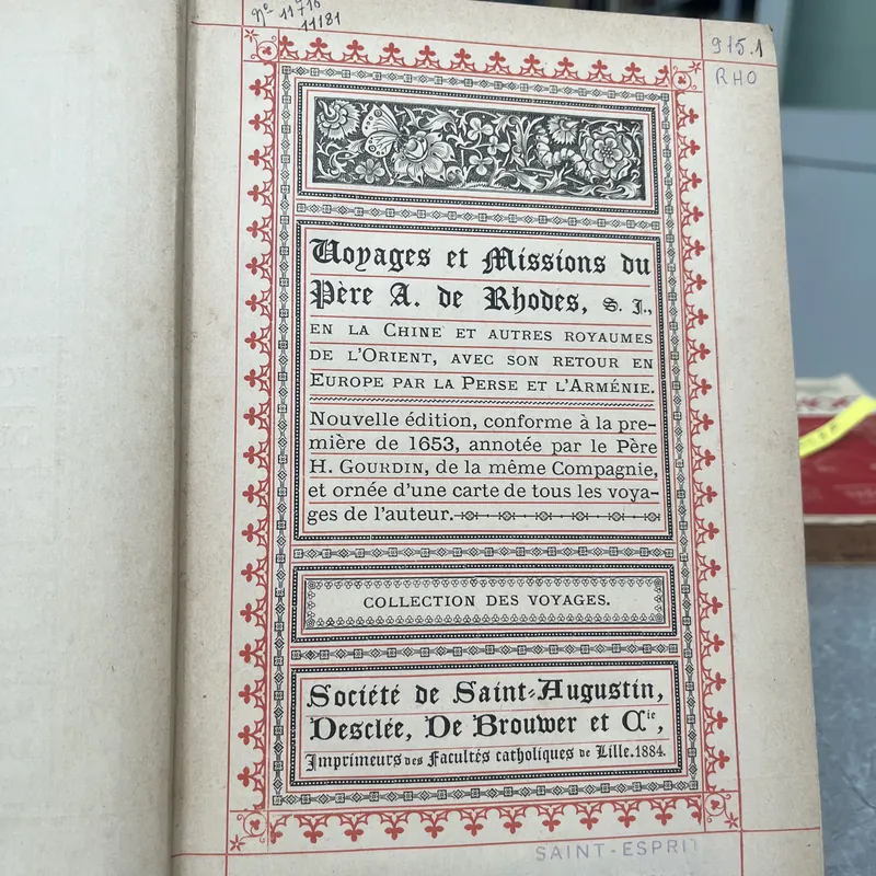 Voyages et Missions en Chine et au Tonkin - Alexandre de Rhodes 717081