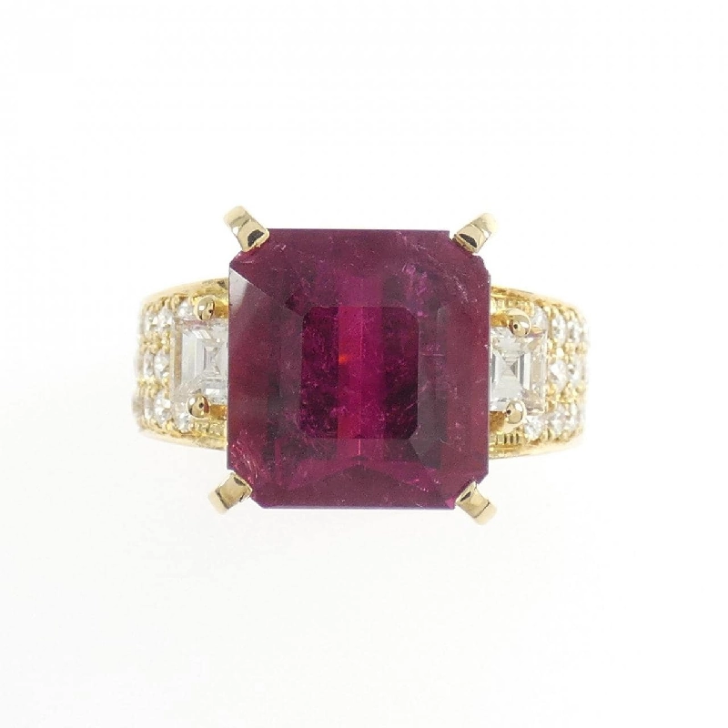 Nhẫn tourmaline rubellite K18YG 5.42CT - Hàng hiệu chính hãng 850634