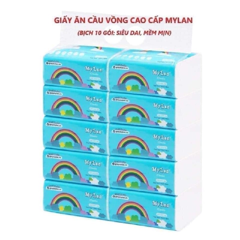 Giấy ăn my lan gấu trúc, my lan cầu vồng 67392