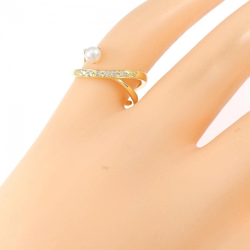 Nhẫn ngọc trai Akoya K18YG 3.4mm - Hàng hiệu Authentic 850249