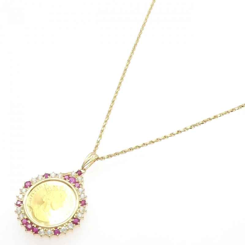 K18YG(枠) Ruby Coin Necklace - Hàng hiệu Authentic 856185