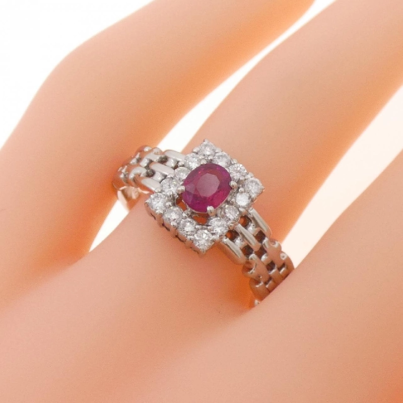 Nhẫn ruby PT900 0.41CT 666986