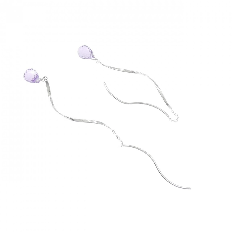 K18WG Đá Amethyst Bông Tai 2.00CT - Hàng hiệu Chính hãng 867993