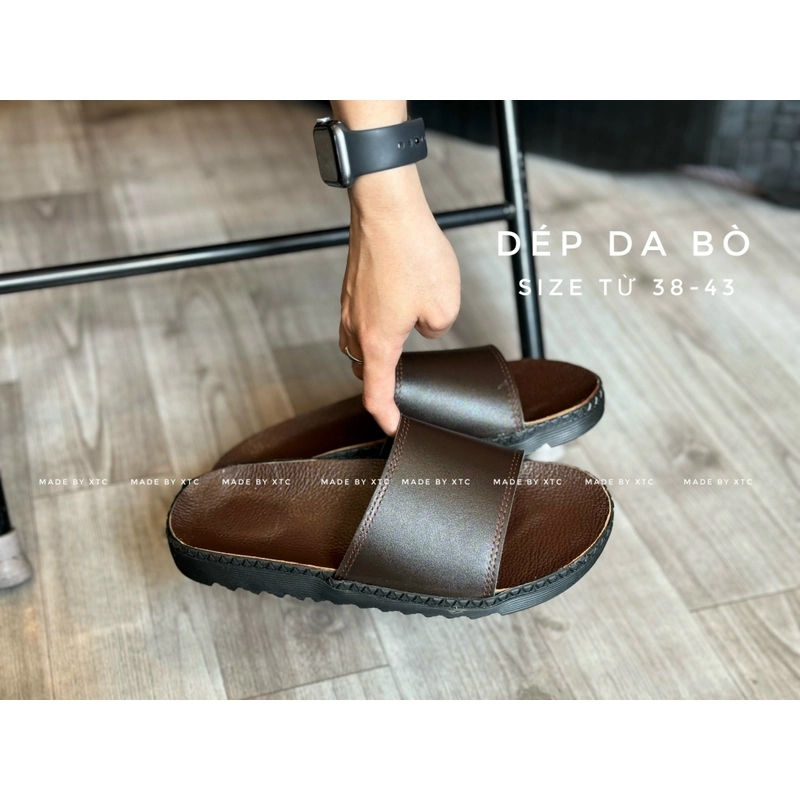 Sản xuất dép da bò thật giá tận xưởng 409010