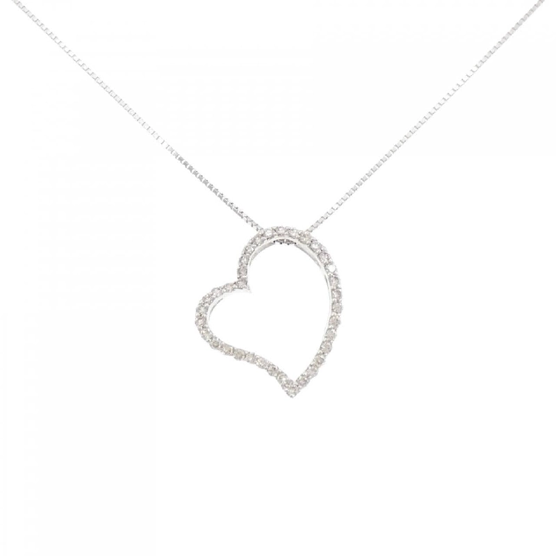 K18WG Dây chuyền kim cương hình trái tim 0.50CT - Hàng hiệu Chính hãng 859566