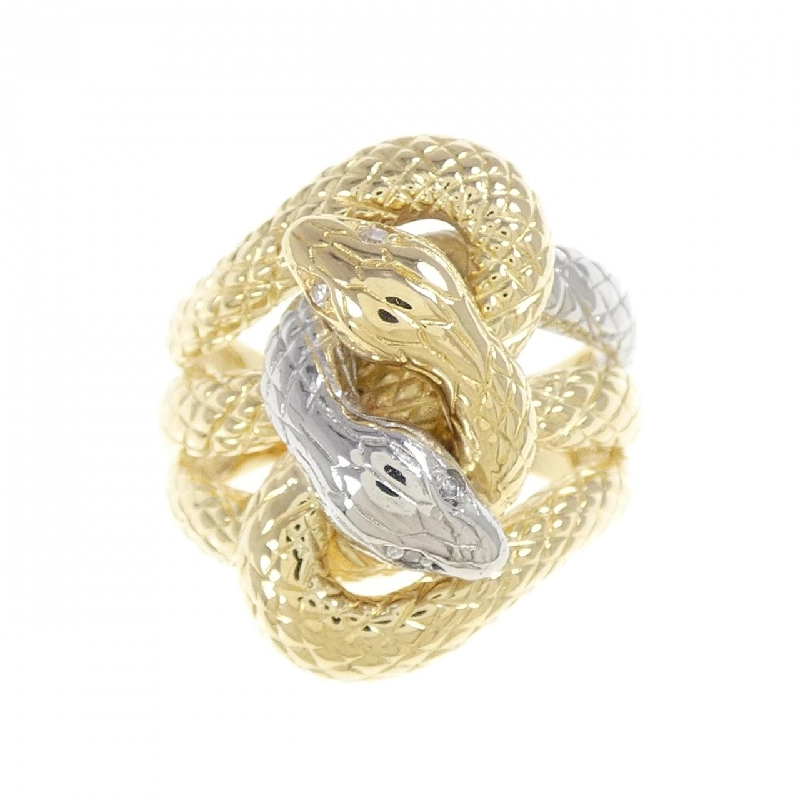 Nhẫn kim cương K18YG/PT900 0.03CT 668161