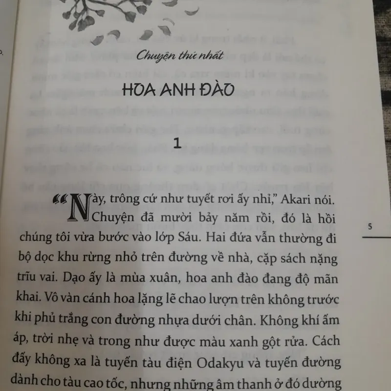 Tiểu thuyết Nhật - 5 centimet trên giây. Tg Shinkai Makoto 719067