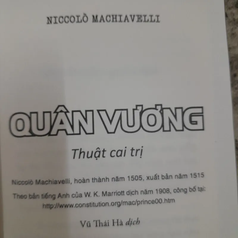 Quân vương. The prince Niccolo Machievilli 574212