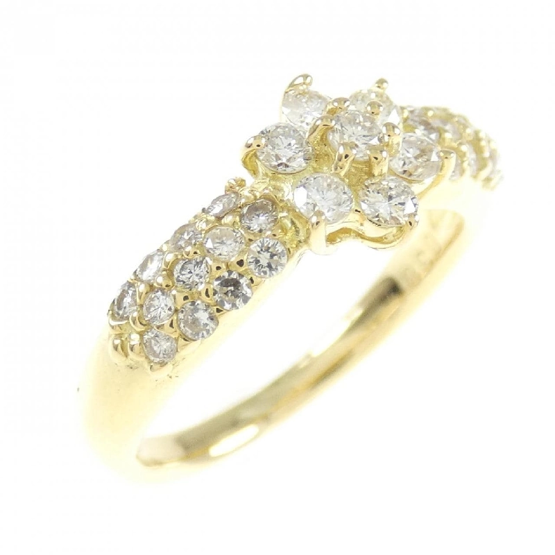 Nhẫn kim cương K18YG hoa 0.38CT 670062