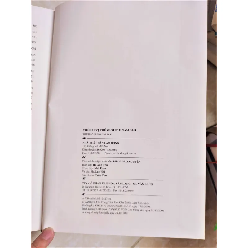 Sách: Chính trị thế giới sau năm 1945 - TG: Peter Calvocoressi 720966