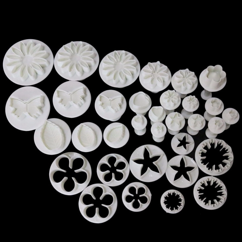 Bộ 33 dụng cụ tạo hình Fondant, Cutter, Cookie hoa lá – Mã số 1031 336037