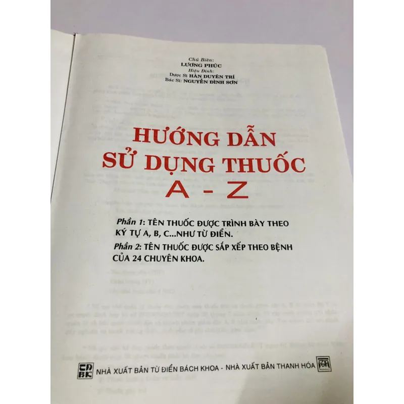 📘 HƯỚNG DẪN SỬ DỤNG THUỐC – BỆNH 24 CHUYÊN KHOA 726495