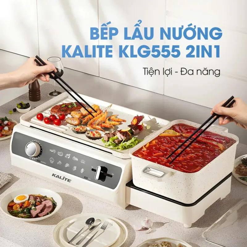 ⚡ KALITE KLG555 – Công suất lớn 2200W, nấu nhanh, giữ trọn hương vị 780578