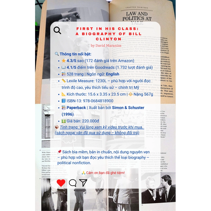 First in His Class: A Biography Of Bill Clinton Paperback - David Maraniss 430231