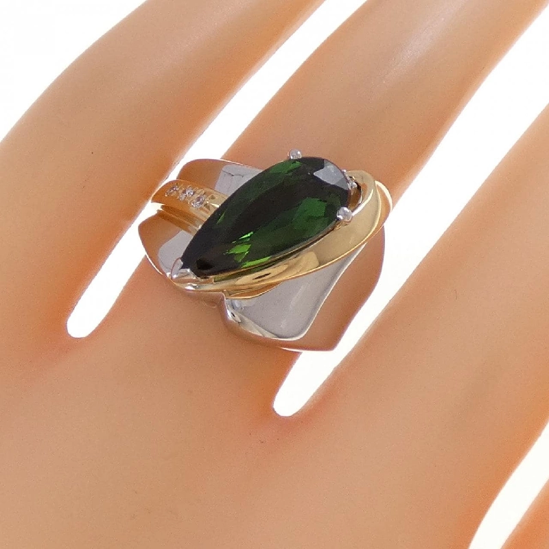 Nhẫn Tourmaline PT900/K18YG - Hàng hiệu Authentic 852124