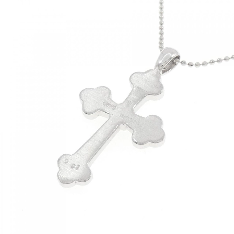 K18WG Dây chuyền kim cương hình chữ thập 0.51CT - Hàng hiệu chính hãng 846436