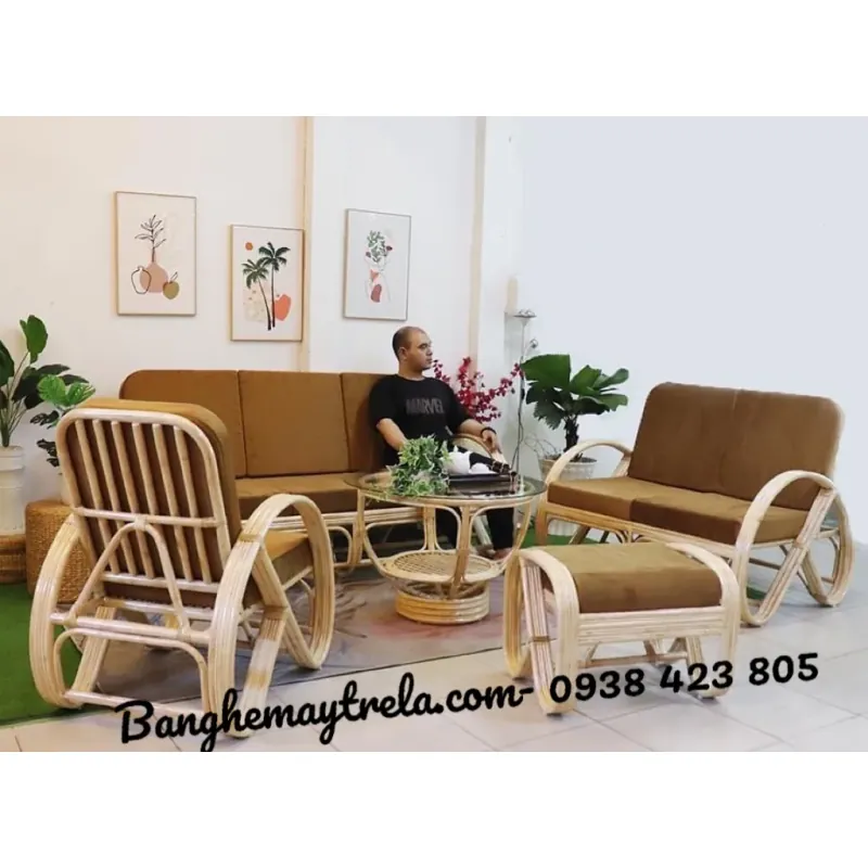Sofa mây tre phòng khách 700746