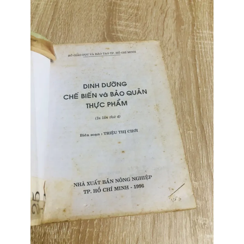 DINH DƯỠNG CHẾ BIẾN VÀ BẢO QUẢN THỰC PHẨM  931998
