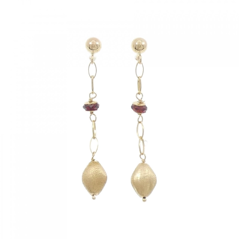 585YG/K14YG Đá Garnet Bông Tai - Hàng hiệu Chính hãng 877206