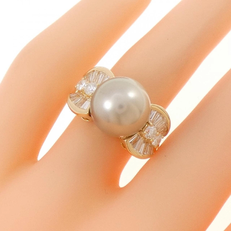 Nhẫn ngọc trai đen K18YG 10.5mm 669592