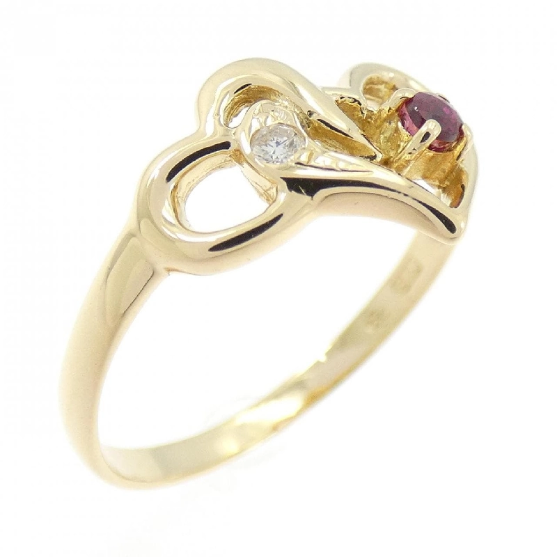 Nhẫn ruby hình trái tim K18YG 667133