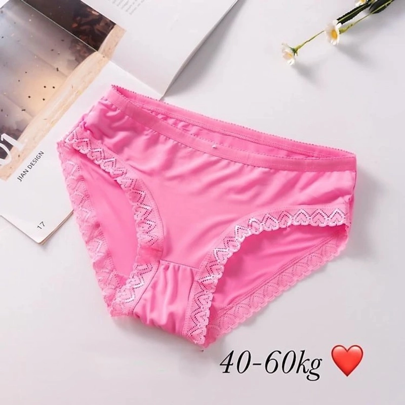 Combo 2 Quần lót thun lạnh viền ren tim lưng vừa size 40-55kg 461961
