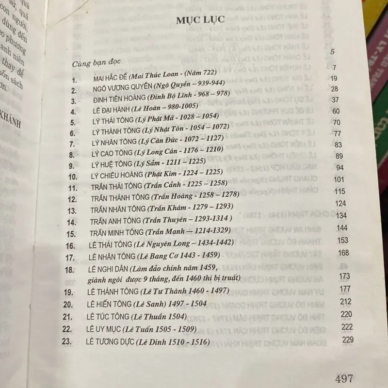 VUA TRẺ TRONG LỊCH SỬ VIỆT NAM, Bản bìa cứng, xb 2007 966467