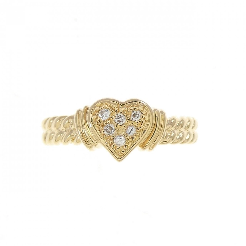 Nhẫn kim cương hình trái tim K18YG - Hàng hiệu Authentic 852045