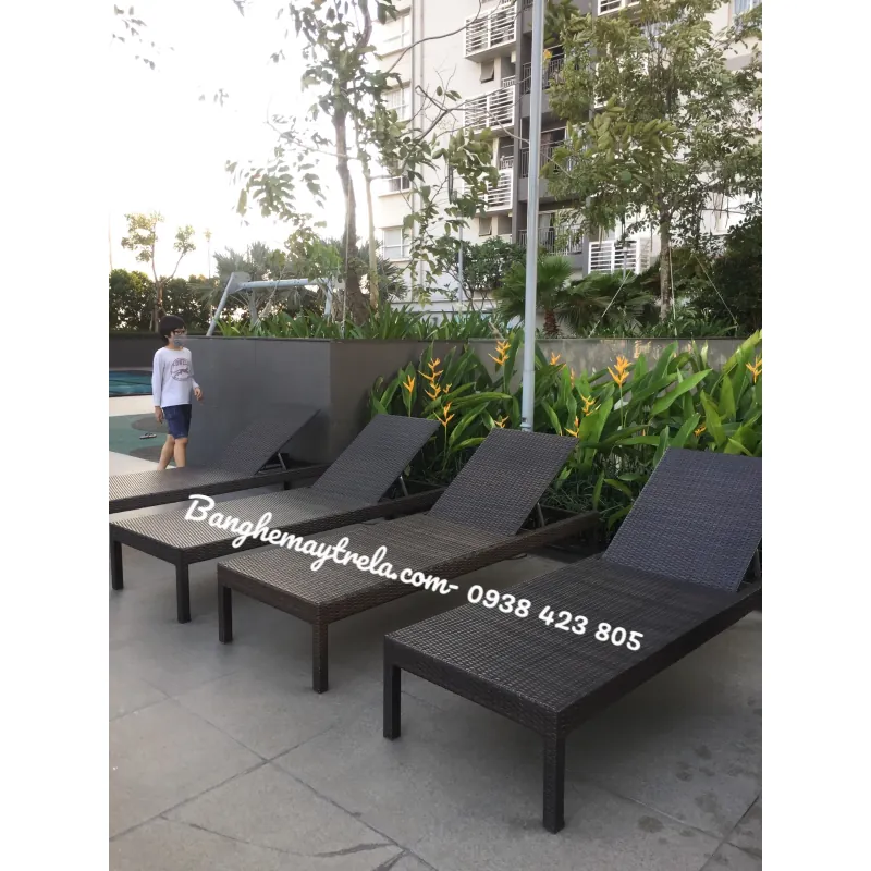 Ghế hồ bơi tắm nắng mây nhựa 723112
