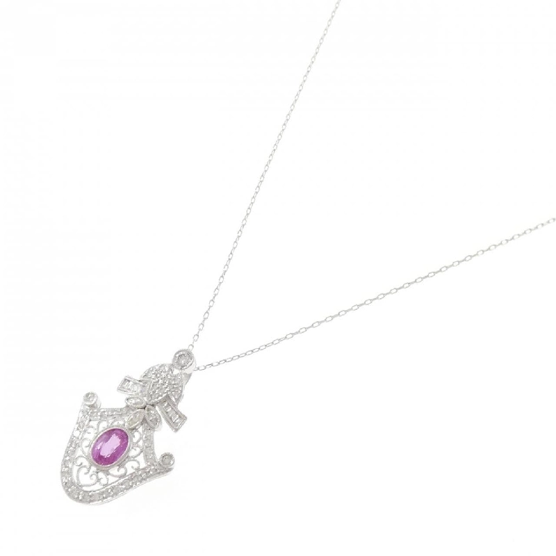 K18WG Sapphire Necklace 1.06CT - Hàng hiệu Authentic 850826