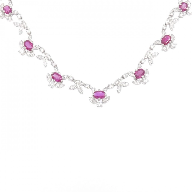 K18WG Dây chuyền Ruby 4.35CT - Hàng hiệu Chính hãng 867230