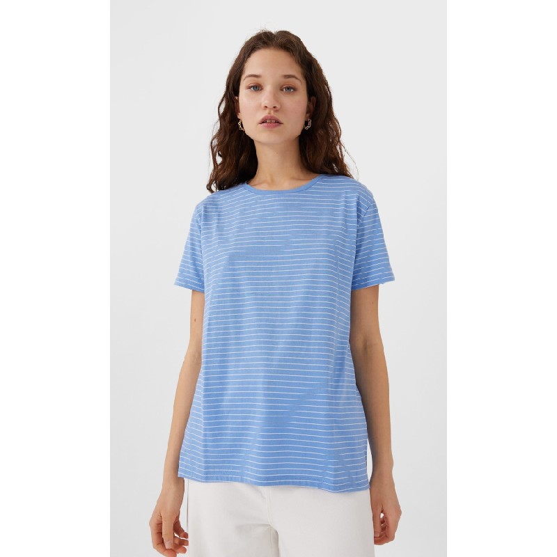 Striped asymmetric t-shirt 185401