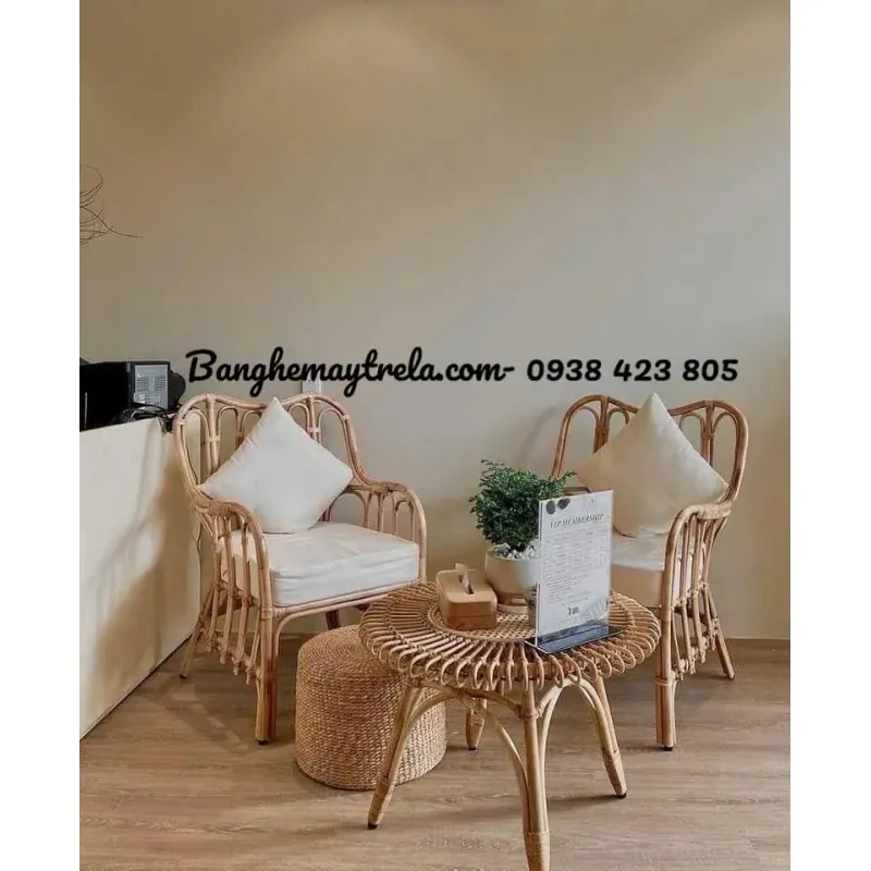 Bộ bàn ghế mây tre đan phòng khách 733378
