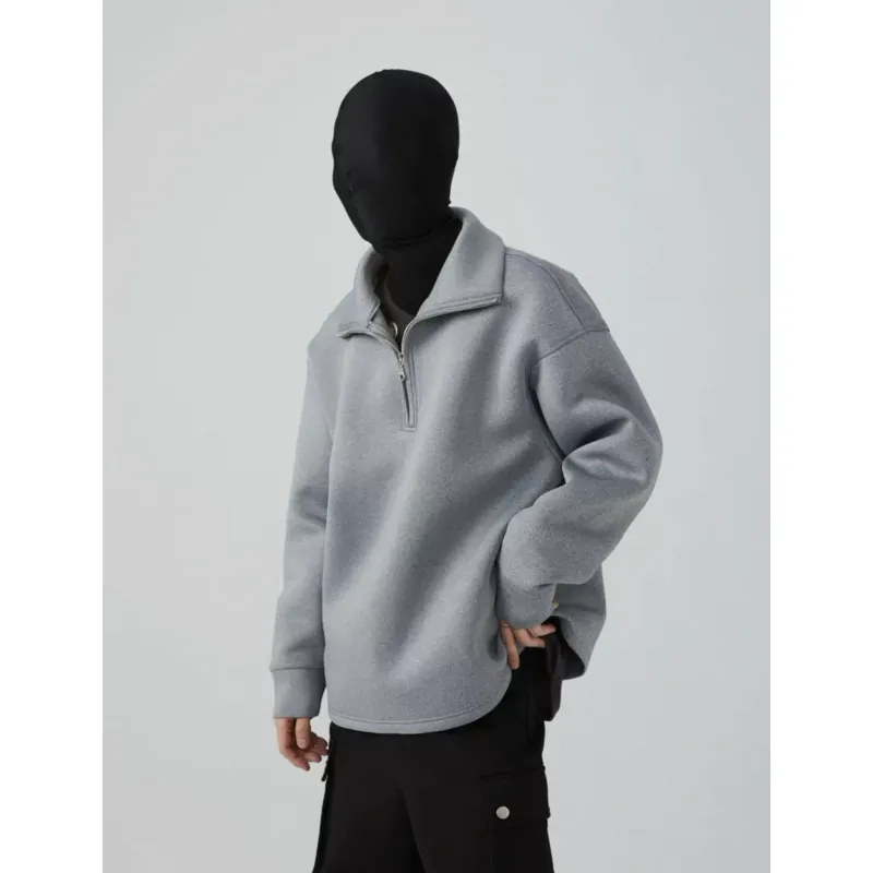 Áo sweatshirt cổ cao FRKM SCD 24SS màu xám, chất liệu cotton thoáng khí, đa năng 996575