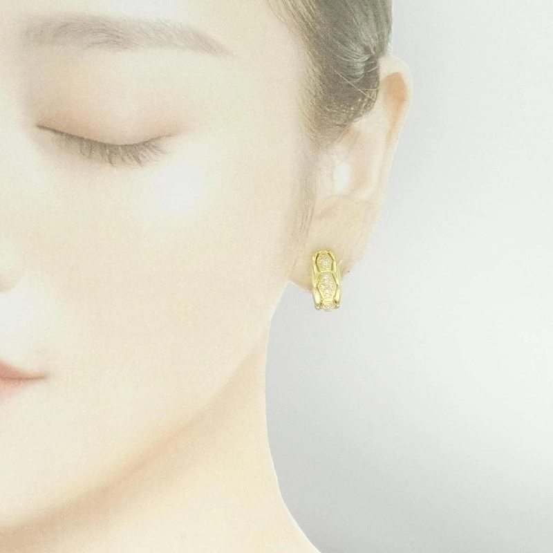 K18YG Bông tai/Khuyên tai kim cương 0.30CT - Hàng hiệu Chính hãng 870245