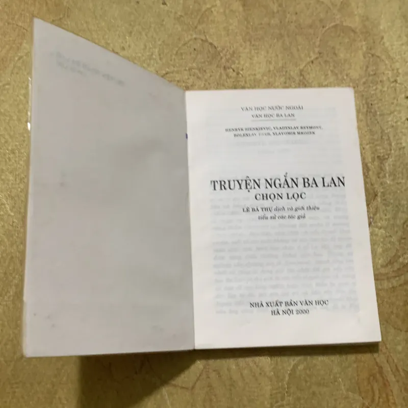 TRUYỆN NGẮN BA LAN CHỌN LỌC 753072