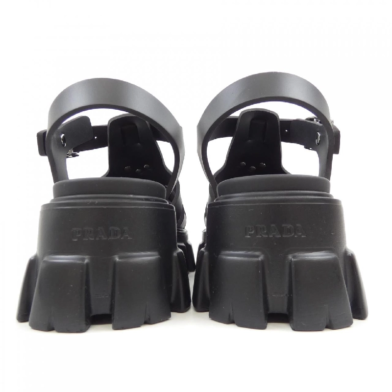 Giày sandal monolith logo tam giác PRADA 1X853M bằng cao su 658145