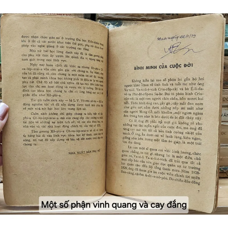 MỘT SỐ PHẬN VINH QUANG VÀ CAY ĐẮNG - S. V. Kovalevskaya (nữ giáo sư ) 711911
