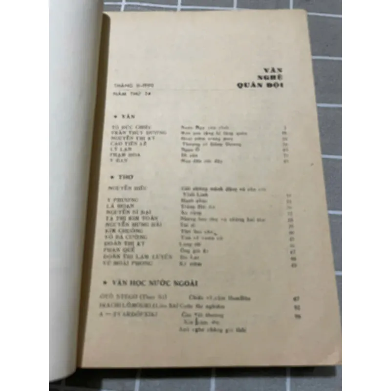 TẠP CHÍ VĂN NGHỆ QUÂN ĐỘI 11.90 556957