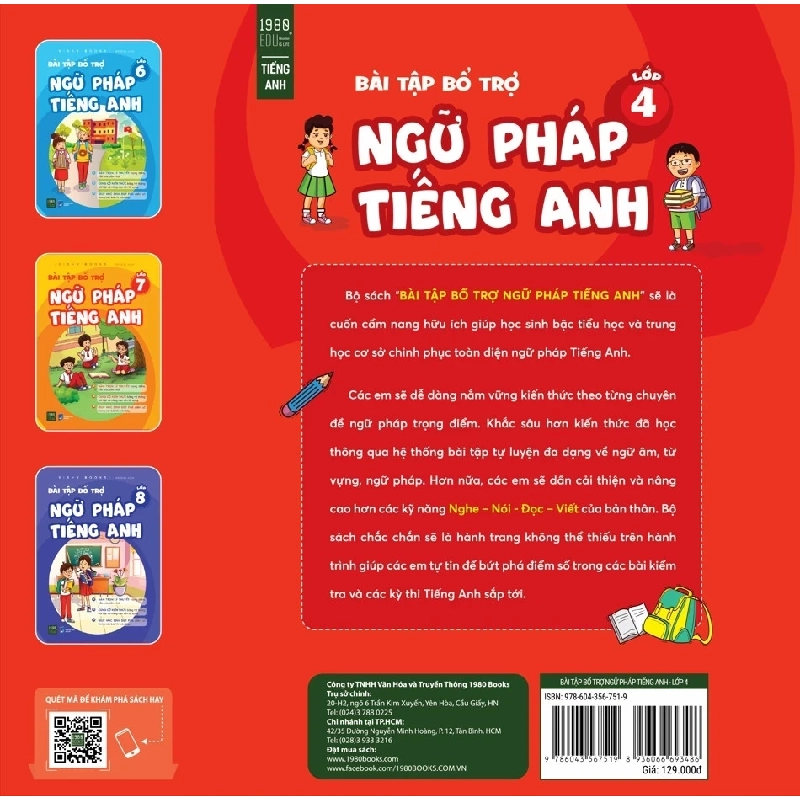 Bài Tập Bổ Trợ Ngữ Pháp Tiếng Anh - Lớp 4 - VISHV Books 281469