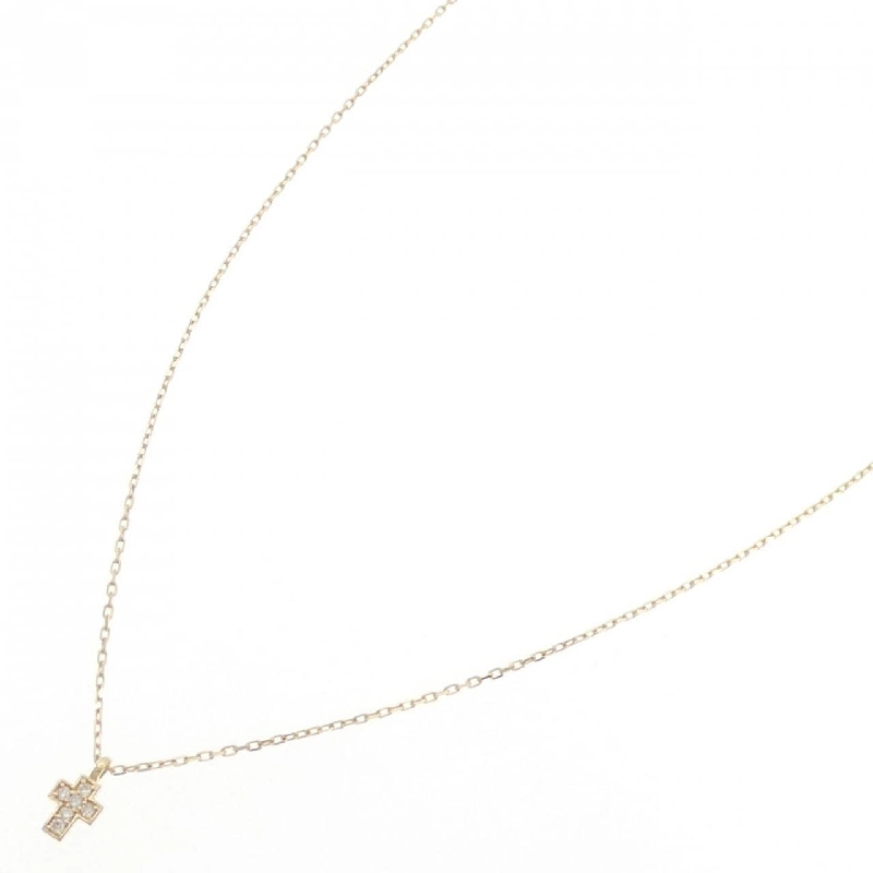 K18YG Dây chuyền kim cương chéo 0.03CT - Hàng hiệu Authentic 859449