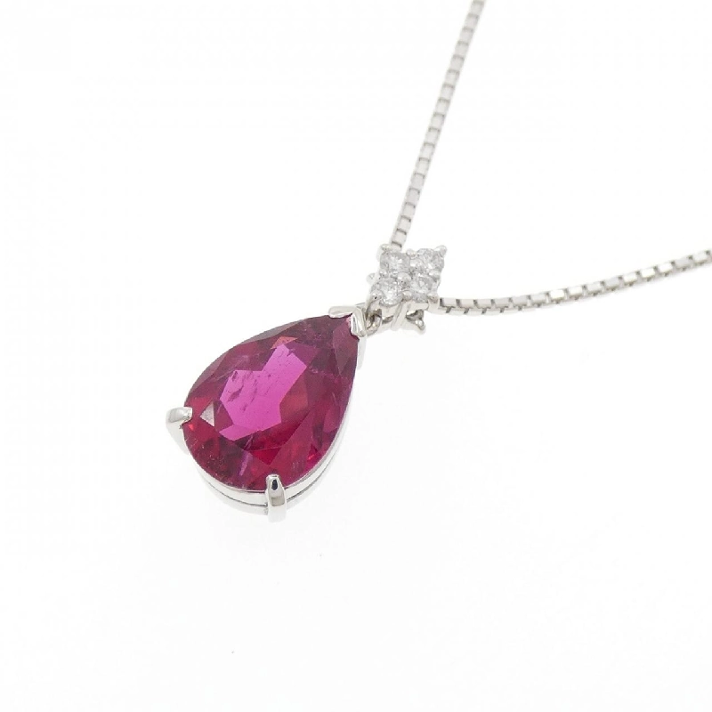 Dây chuyền Rubellite Tourmaline PT900/PT850 2.70CT - Hàng hiệu Chính hãng 858976