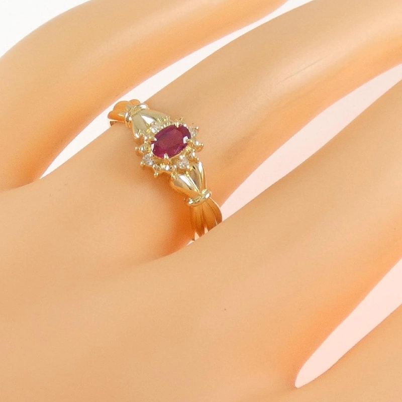 Nhẫn Ruby K18YG - Hàng hiệu Chính hãng 848080