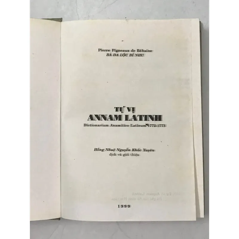 Tự Vị Annam Latinh_ Từ điển La tinh sớm nhất (rất giá trị, hết tái bản) 696093