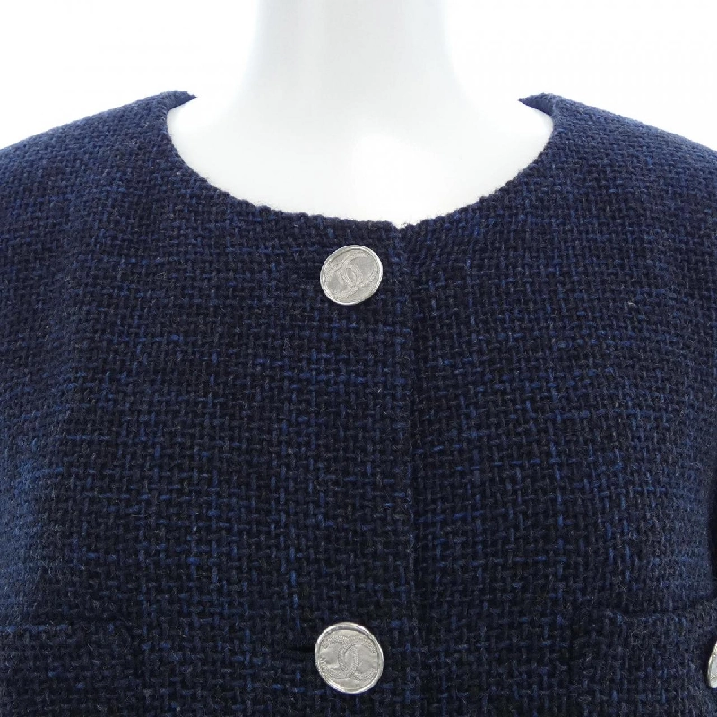 CHANEL LOOK1 P71176V37139 21B Áo khoác không cổ - Hàng hiệu Chính hãng 816189