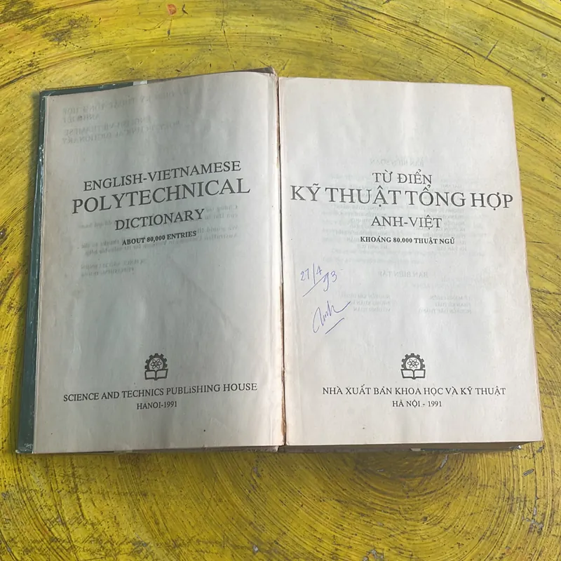 COMBO TỪ ĐIỂN KHOA HỌC VÀ KỸ THUẬT ANH VIỆT & TỪ ĐIỂN KỸ THUẬT TỔNG HỢP ANH VIỆT 697201