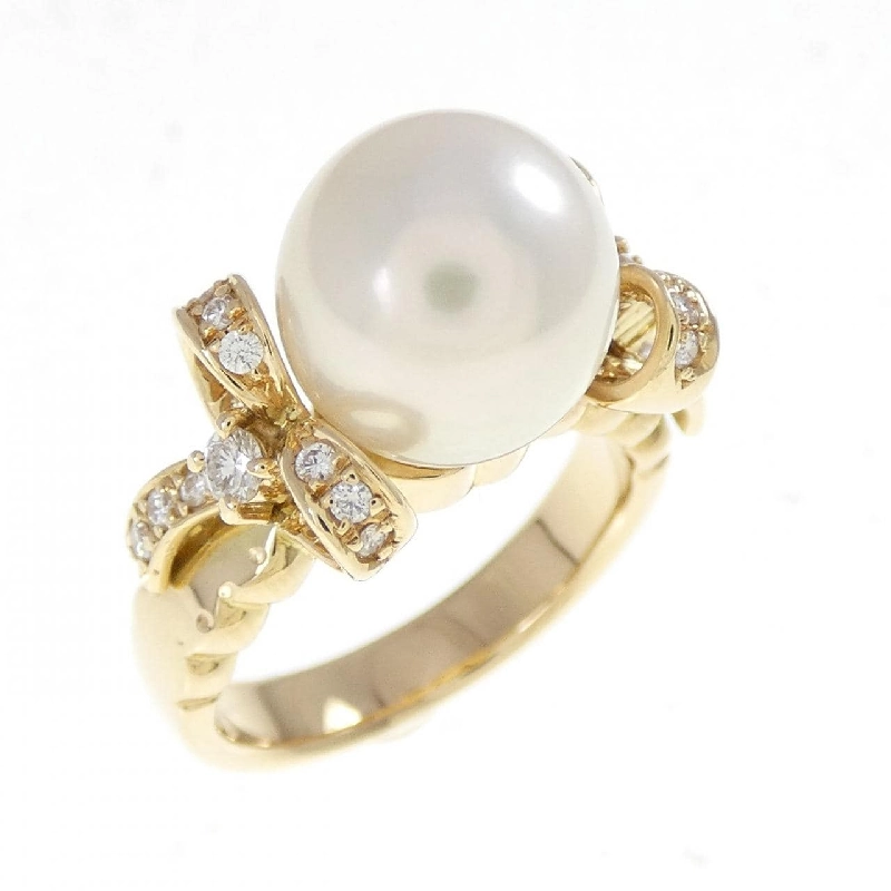 Nhẫn ngọc trai trắng K18YG 9.7mm - Hàng hiệu Chính hãng 854568